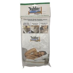 Rubber Hugger Medium Band for Queen Size Mattress Bed Sheet Holder White New